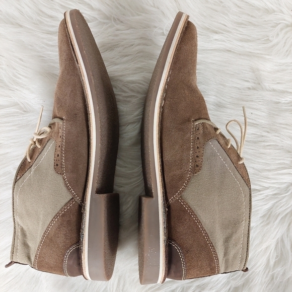 Steve Madden Men's Ankle Boots Hotshot Chukkas Lace-up Taupe/Beige Suede size 13 - Picture 6 of 9
